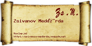 Zsivanov Medárda névjegykártya